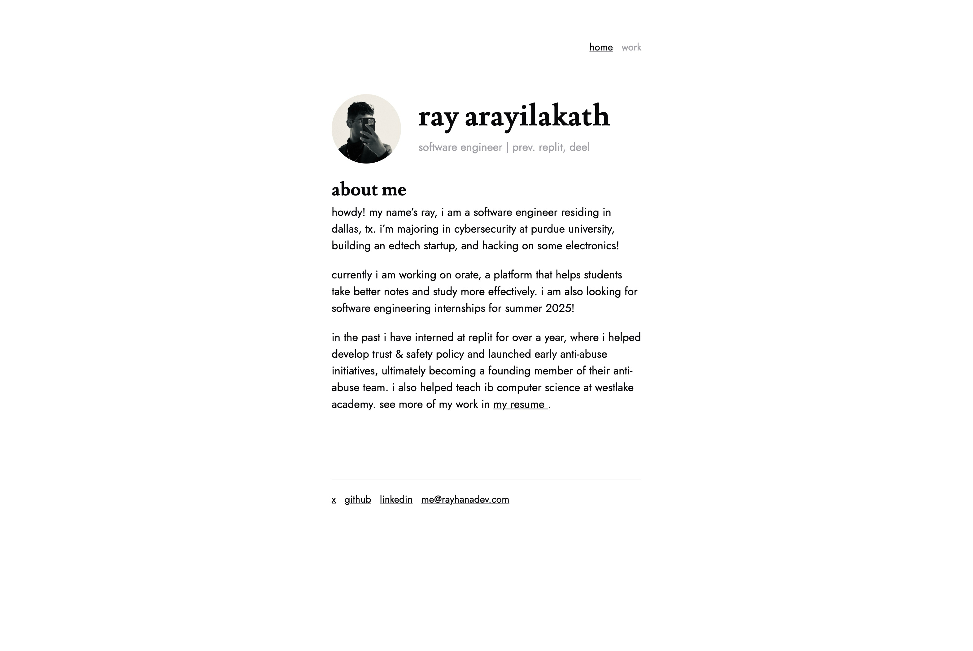 A screenshot of a website that uses a minimalist style.